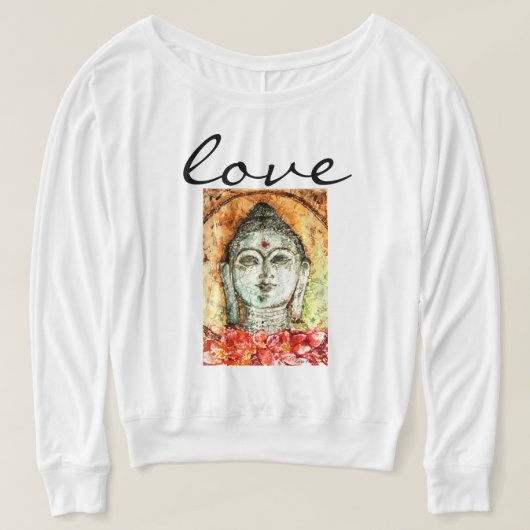 Liebe Buddha Wasserfarben Kunst  Shirt (Design vorne)