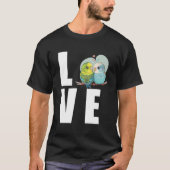 Liebe Budgie Mama Budgerigar Parakeet Bird Pullove T-Shirt (Vorderseite)