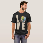 Liebe Budgie Mama Budgerigar Parakeet Bird Pullove T-Shirt (Vorne ganz)