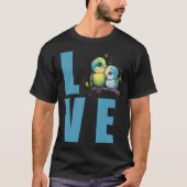 Liebe Budgie Mama Budgerigar Parakeet Bird Pullove T-Shirt (Vorderseite)