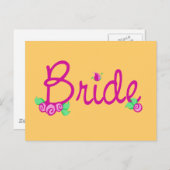 Liebe Buds/ Hochzeit Postkarte (Vorne/Hinten)