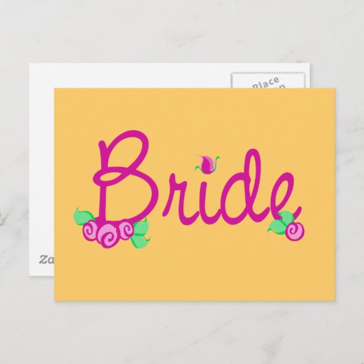 Liebe Buds/ Hochzeit Postkarte (Vorne/Hinten)