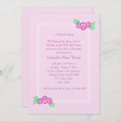 Liebe Buds/Rosa Einladung (Vorne/Hinten)