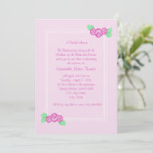 Liebe Buds/Rosa Einladung (Stehend Vorderseite)