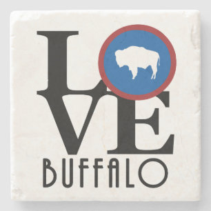 LIEBE Buffalo Wyoming Steinuntersetzer
