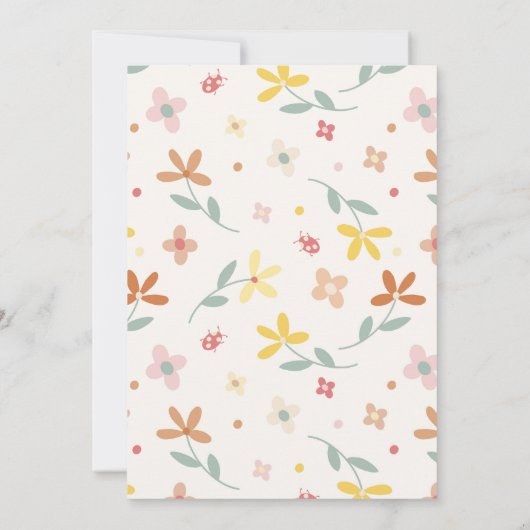 Liebe Bug Baby Dusche Einladung (Rückseite)