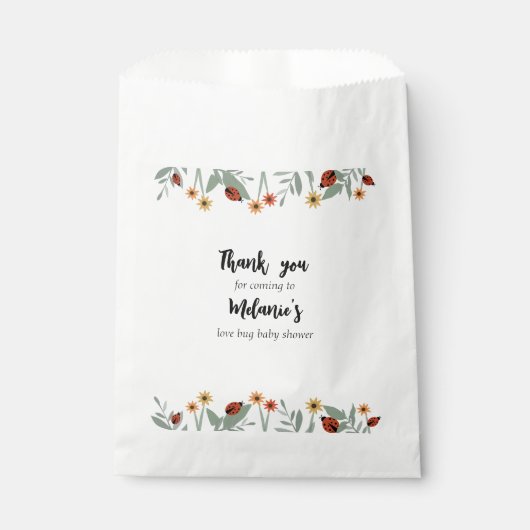 Liebe Bug Baby Dusche Gefallen Taschen Geschenktütchen (Vorderseite)