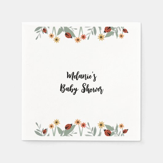 Liebe Bug Baby Dusche Napkins Serviette (Vorderseite)