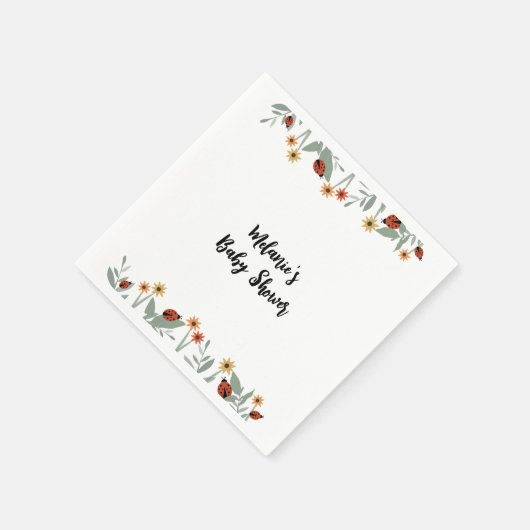 Liebe Bug Baby Dusche Napkins Serviette (Ecke)