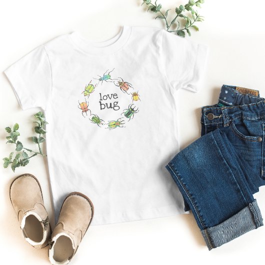 Liebe Bug Beetles Girls Kleinkind T-shirt