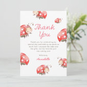 Liebe Bug Birthday Party Danke Karte (Stehend Vorderseite)