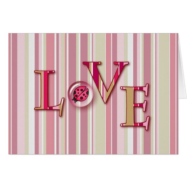 LIEBE BUG BUBBLE & STRIPES VON SHARON SHARPE (Vorderseite (Horizontal))