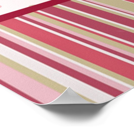 LIEBE BUG BUBBLE & STRIPES VON SHARON SHARPE POSTER (Ecke)