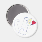 Liebe Bug Circle Magnet (Vorderseite/Rückseite)