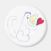 Liebe Bug Circle Magnet (Vorne)