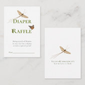 Liebe Bug Diaper Raffle Babydusche Beipackkarte Begleitkarte (Vorne/Hinten)