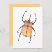 Liebe Bug Elephant Käfer Wasserfarbe Valentine Mitteilungskarte (Vorne/Hinten)