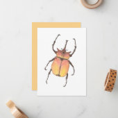 Liebe Bug Elephant Käfer Wasserfarbe Valentine Mitteilungskarte (Vorderseite/Rückseite Beispiel)