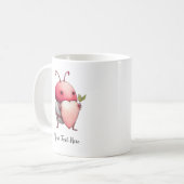 Liebe Bug Funny Beetle Design Red Heart Geschenk Kaffeetasse (Vorderseite Links)