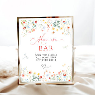 Liebe Bug Garden Baby Dusche Mama-osa Bar Poster