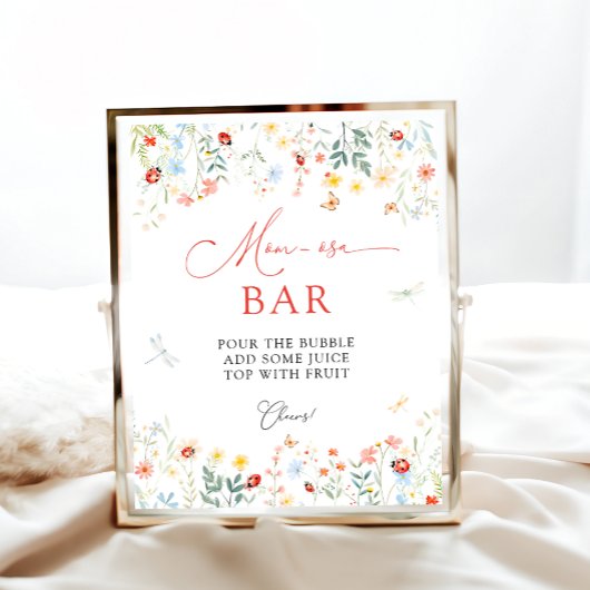 Liebe Bug Garden Baby Dusche Mama-osa Bar Poster