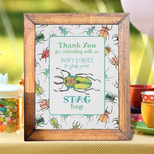 Liebe Bug Gastgeschenk Vielen Dank Poster