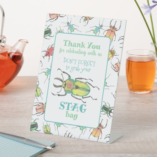 Liebe Bug Gastgeschenk Vielen Dank Sockelschild (In Situ)