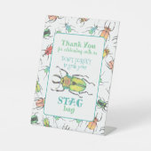 Liebe Bug Gastgeschenk Vielen Dank Sockelschild (Vorderseite)