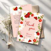 Liebe Bug gibt niedliche Ladybug Babydusche Dankeskarte