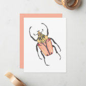 Liebe Bug Goliath Käfer Valentine Mitteilungskarte (Vorderseite/Rückseite Beispiel)