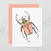Liebe Bug Goliath Käfer Valentine Mitteilungskarte (Vorne/Hinten)