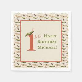 Liebe Bug Insect Individuelle Name 1. Geburtstag Serviette