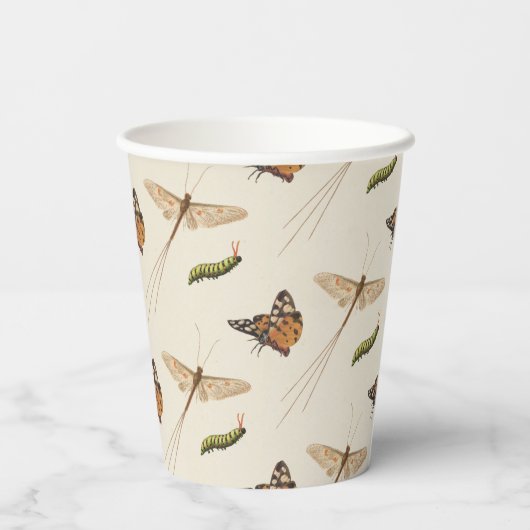 Liebe Bug Insect Whimsical Pappbecher (Rückseite)