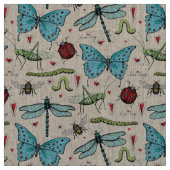 Liebe-Bug-Insekt-Illustrationsmuster Stoff (Muster)