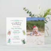 Liebe Bug Kindergeburtstag Einladung (Stehend Vorderseite)