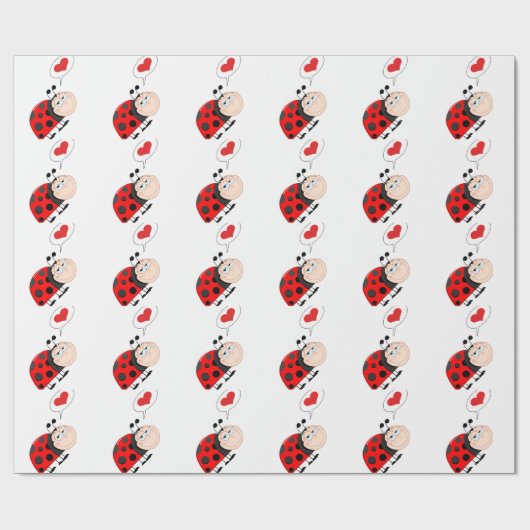 Liebe Bug Ladybug Geschenkpapier (Flach)