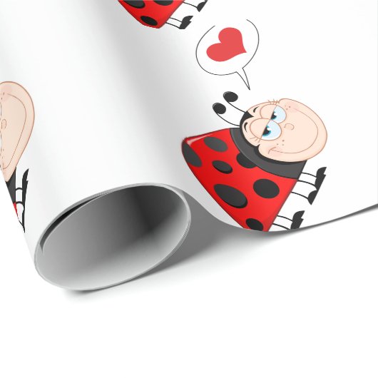 Liebe Bug Ladybug Geschenkpapier (Rolleneckpunkt)
