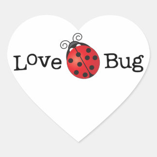Liebe Bug - Ladybug Herz-Aufkleber