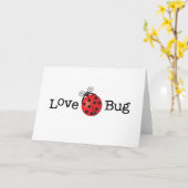 Liebe Bug - Ladybug Karte (Gelbe Blume)
