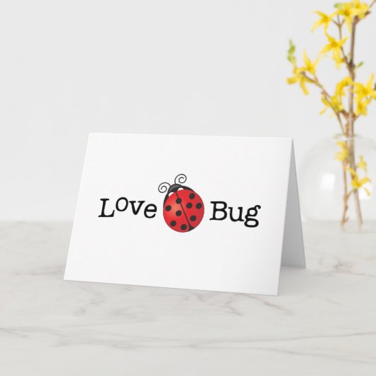 Liebe Bug - Ladybug Karte (Gelbe Blume)