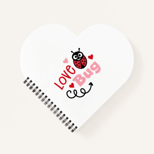 Liebe Bug Ladybug Notebook Notizblock (Vorderseite)
