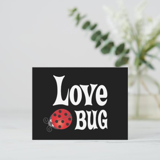 Liebe Bug - Ladybug Postkarte (Stehend Vorderseite)