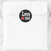Liebe Bug - Ladybug Runder Aufkleber (Tasche)