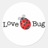 Liebe Bug - Ladybug Runder Aufkleber (Vorderseite)