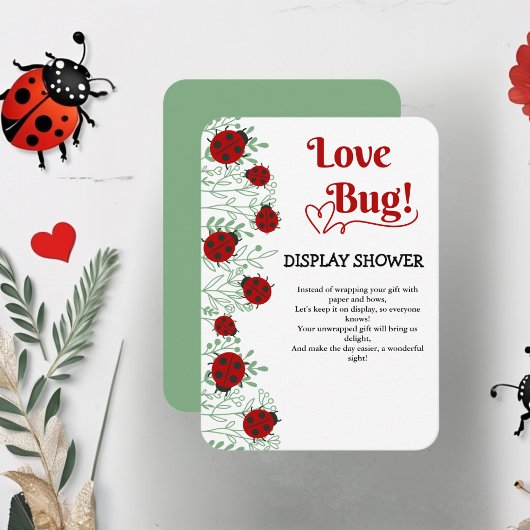 Liebe Bug Minimalistisch Baby Dusche Begleitkarte