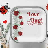 Liebe Bug Minimalistisch Baby Dusche Pappteller