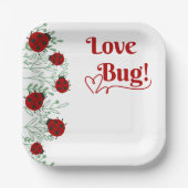 Liebe Bug Minimalistisch Baby Dusche Pappteller (Vorderseite)