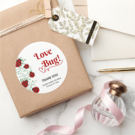 Liebe Bug Minimalistisch Baby Dusche Runder Aufkleber