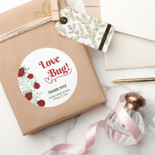 Liebe Bug Minimalistisch Baby Dusche Runder Aufkleber