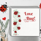 Liebe Bug Minimalistisch Baby Dusche Serviette